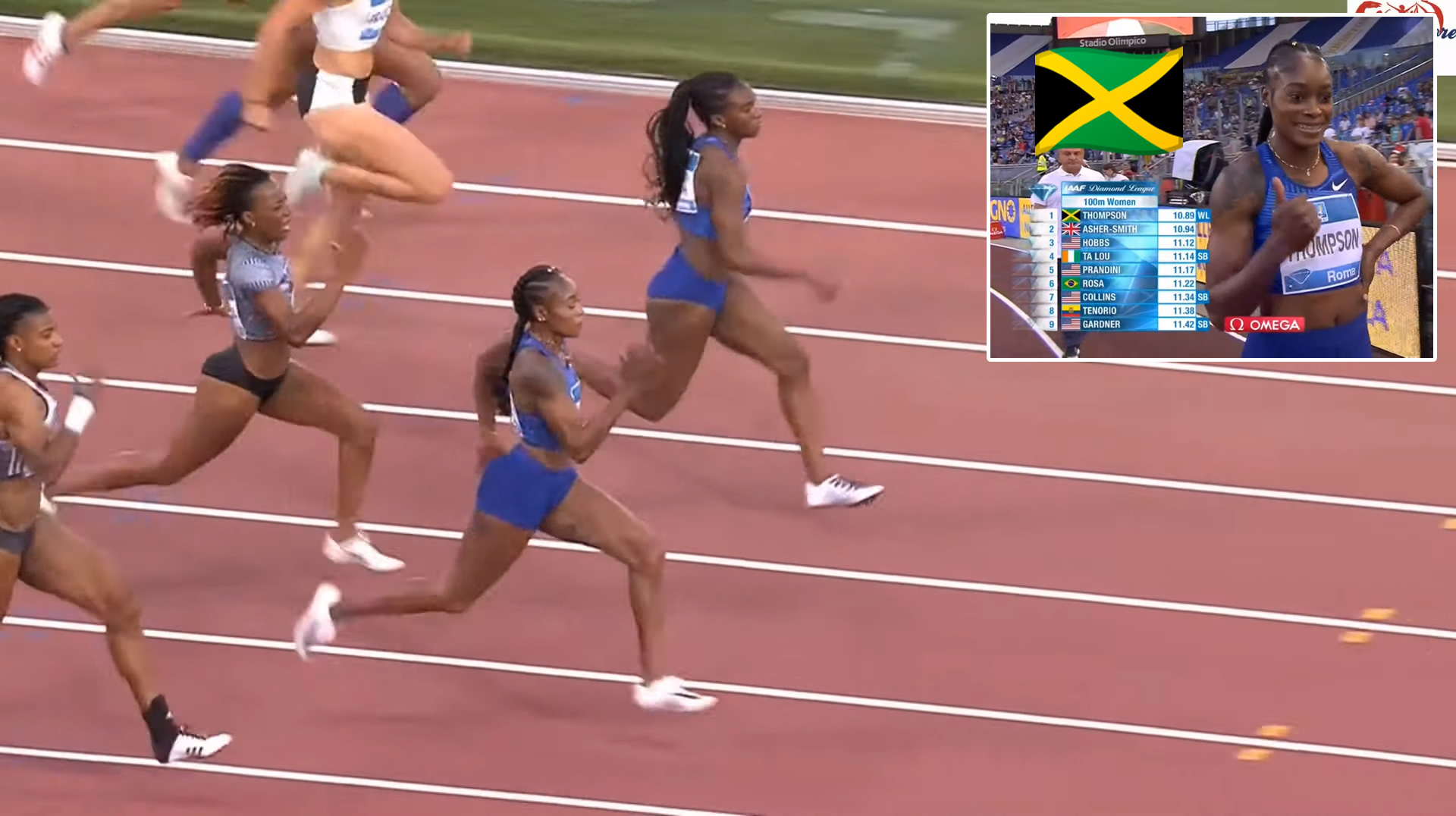 Elaine Thompson wins 100m Rome Diamond League in world-leading time Elaine Thompson wins 100m Rome Diamond League in world-leading time