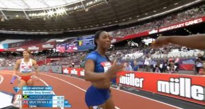 Jamaica wins women's 4x100m Relay at London Diamond League