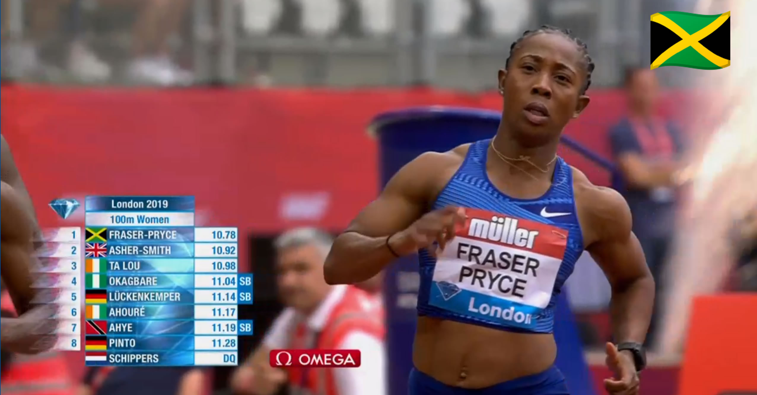 Shelly-Ann Fraser-Pryce runs 10.78, wins London Diamond League 100m Shelly-Ann Fraser-Pryce runs 10.78, wins London Diamond League 100m