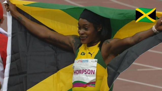 Elaine Thomspon wins Pan Am Games 100m GOLD
