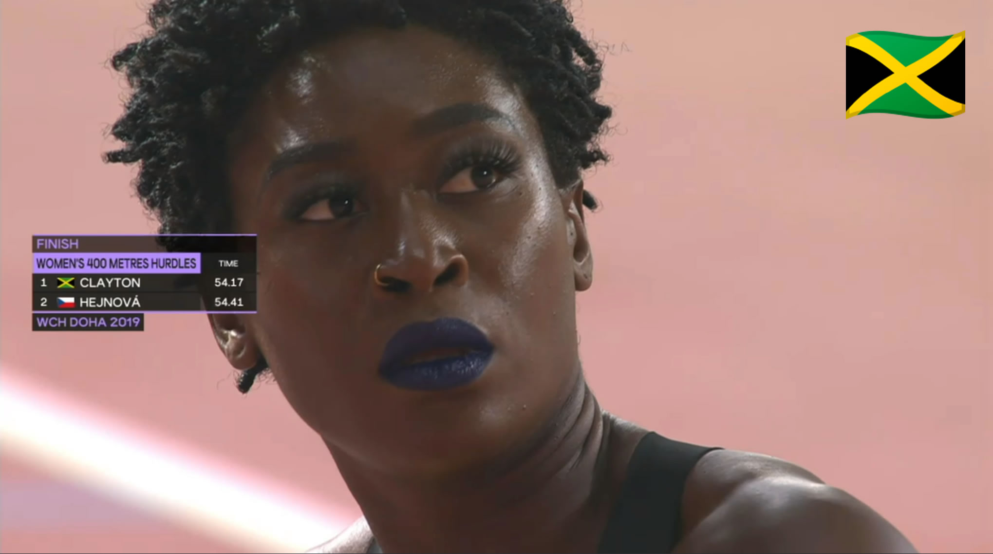 Watch: Rushell Clayton wins 400m Hurdles Semifinal at World Champs Watch: Rushell Clayton wins 400m Hurdles Semifinal at World Champs