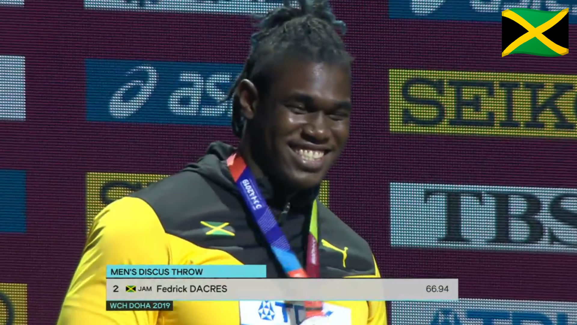 Watch: Fedrick Dacres wins silver, earns Jamaica's first Discus Throw medal in World Championships history Watch: Fedrick Dacres wins silver, earns Jamaica's first Discus Throw medal in World Championships history