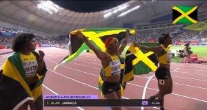 Watch: Team Jamaica wins Women's 4x100m relay GOLD