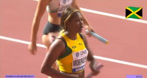 Watch: Team Jamaica wins Women's 4x100m Relay Heat at World Champs