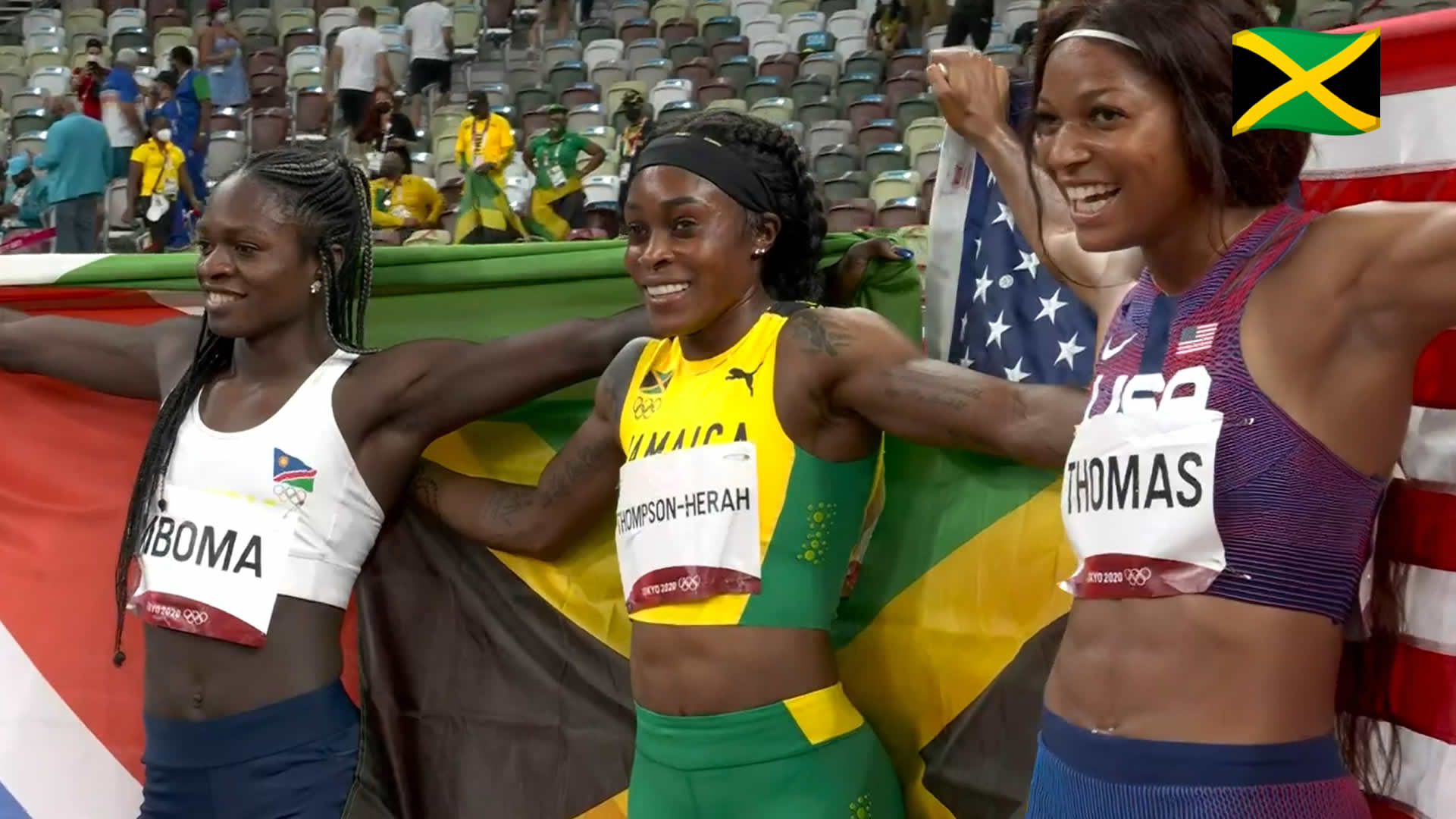 Elaine Thompson-Herah wins 200m Olympic Gold at Tokyo 2020 Elaine Thompson-Herah wins 200m Olympic Gold at Tokyo 2020