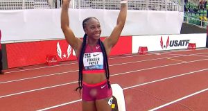 Shelly-Ann Fraser-Pryce wins 200m at Wanda Diamond League in Eugene in 22.41 seconds