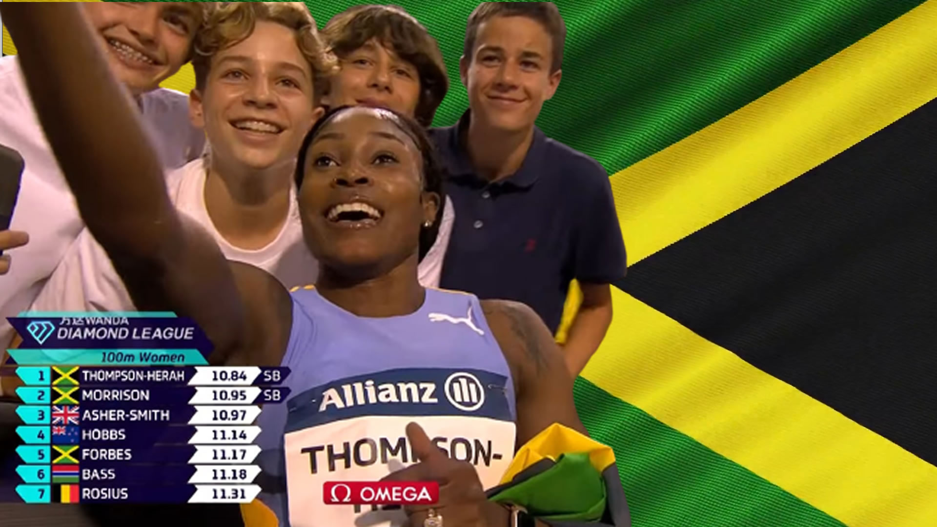 Elaine100mBRUSSEL Elaine Thompson-Herah wins 100m at Brussels Diamond League 2023